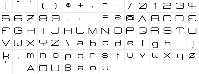 MicroMieps Regular Character Map