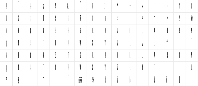 Grapevine Regular Character Map