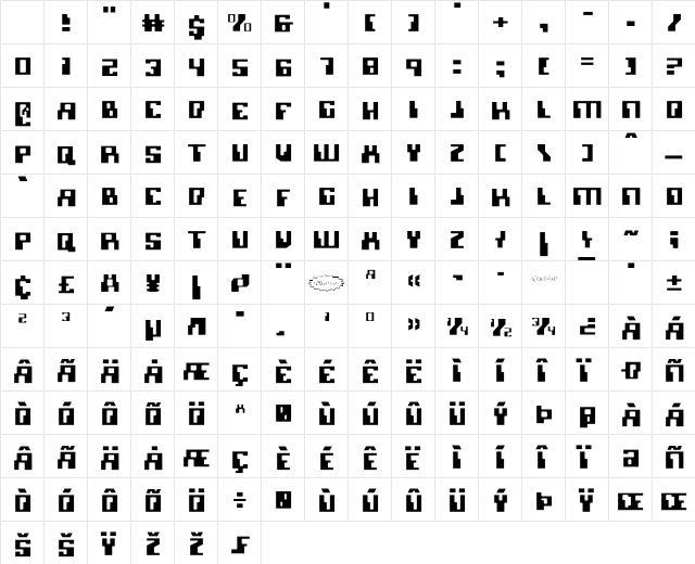 Micronian Light Light Character Map