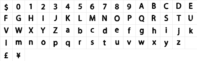 GreatCamp Regular Character Map