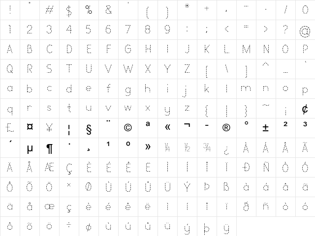 Grettle Regular Character Map Grettle Regular Character Map