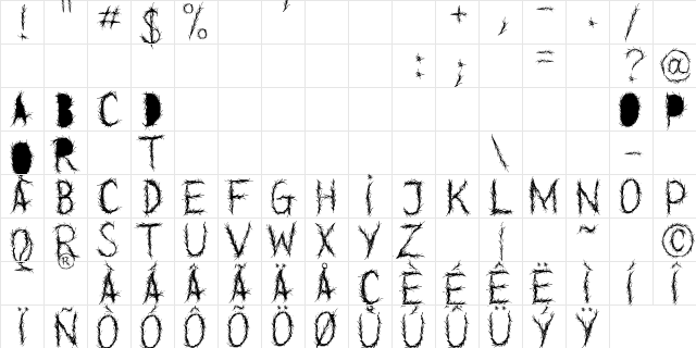 Grey World Demo Regular Character Map Grey World Demo Regular Character Map