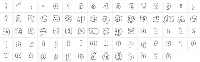 Grobe Hand Line Character Map
