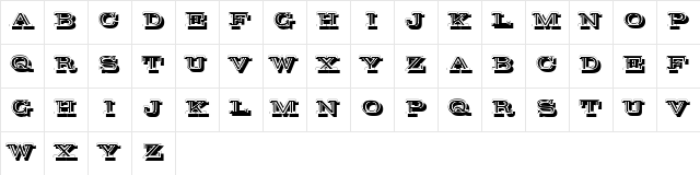 Guilty College Regular Character Map