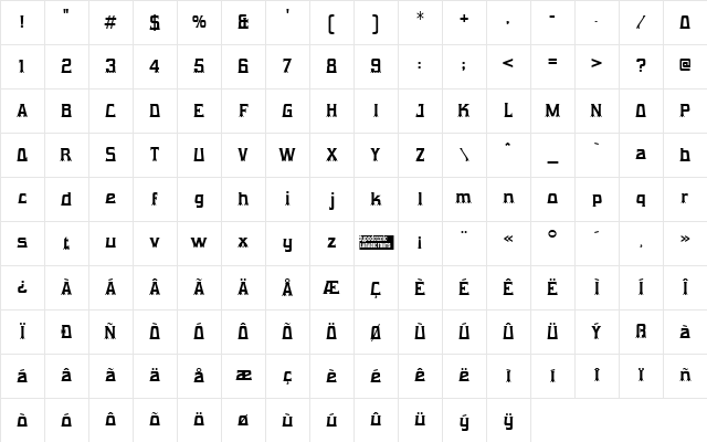 Gumtuckey Regular Character Map