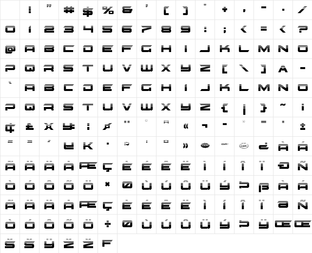 Gypsy Killer Half-Tone Regular Character Map Gypsy Killer Half-Tone Regular Character Map