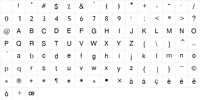Hacen Dalal Text Regular Character Map
