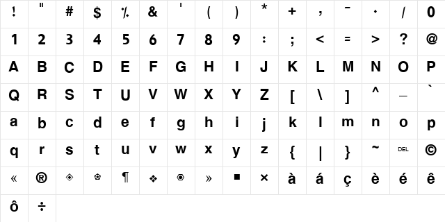 Hacen Sudan Bd Regular Character Map