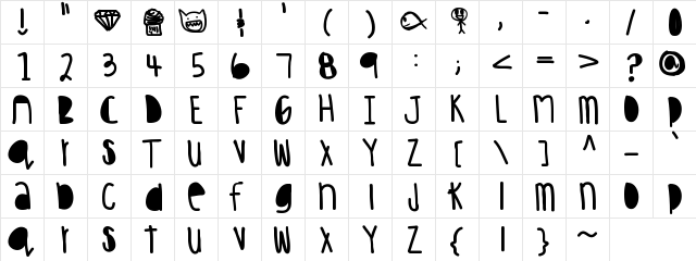 HakunaMatata Medium Character Map HakunaMatata Medium Character Map