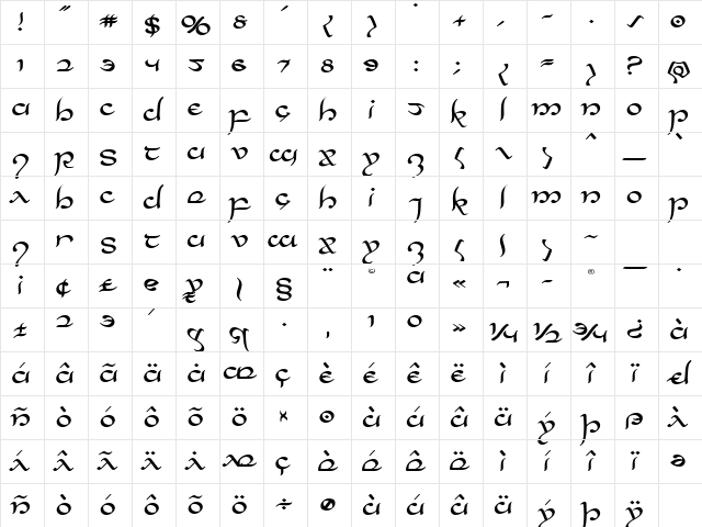 Half-Elven Expanded Expanded Character Map