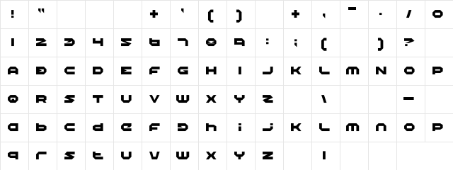 Halo Regular Character Map
