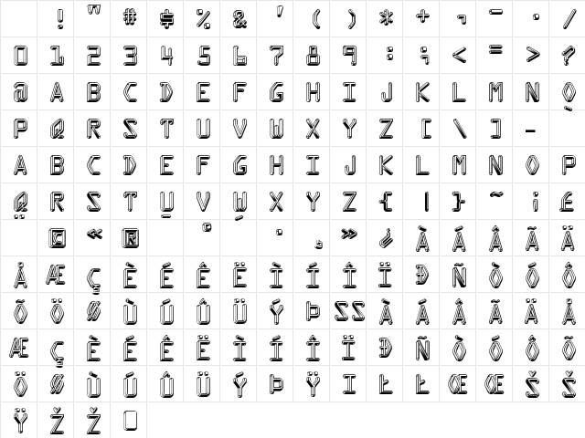 Kredit Regular Character Map Kredit Regular Character Map