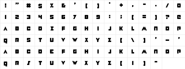 Happy Talk Regular Character Map