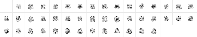 Hard to Read Monograms Regular Character Map Hard to Read Monograms Regular Character Map