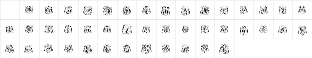 Hard to Read Monograms Two Regular Character Map Hard to Read Monograms Two Regular Character Map