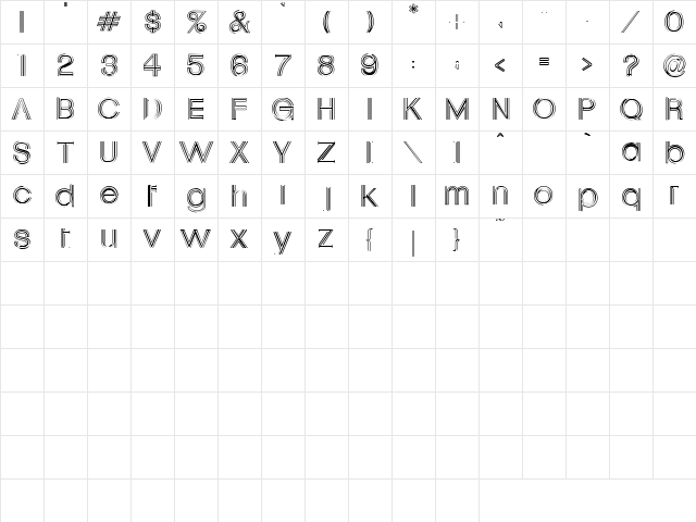 Midnight 1 Regular Character Map Midnight 1 Regular Character Map