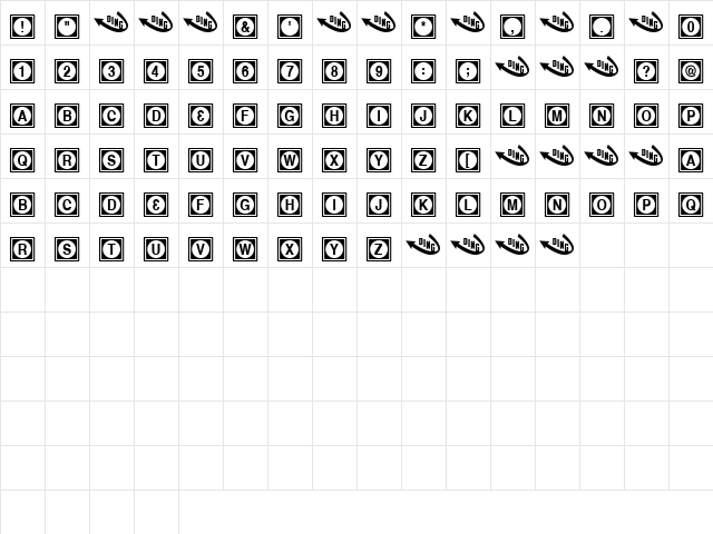 Midnight Regular Character Map