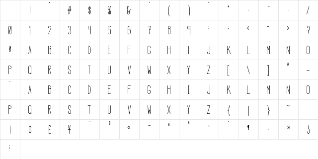 HBM Serenity Sans Title Sans Title Character Map