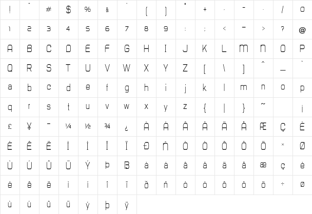 Heckler Regular Character Map Heckler Regular Character Map