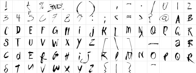 Hello Journal Regular Character Map