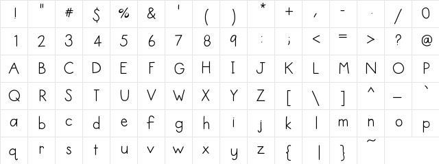 HelloIHeart1 Medium Character Map