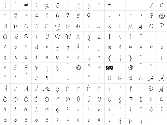 Helmsley Regular Character Map Helmsley Regular Character Map