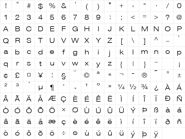 Helvetica Neue LT Com 43 Light Extended Character Map Helvetica Neue LT Com 43 Light Extended Character Map