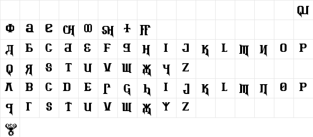 Kremlin Advisor Display Kaps Bo Bold Character Map