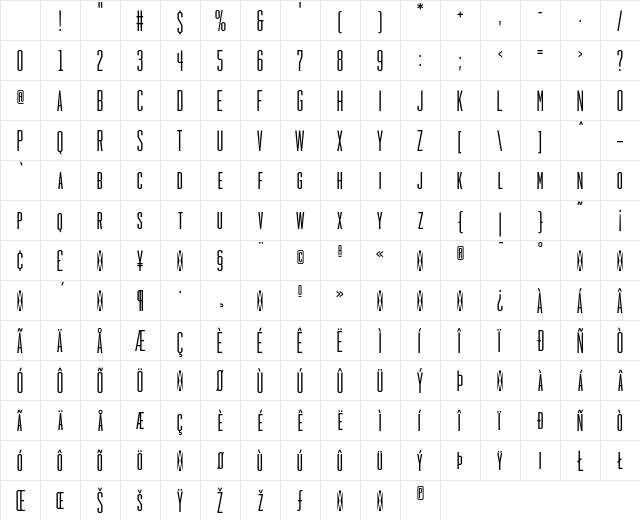 HeraldGothic MediumSmallCaps Character Map HeraldGothic MediumSmallCaps Character Map