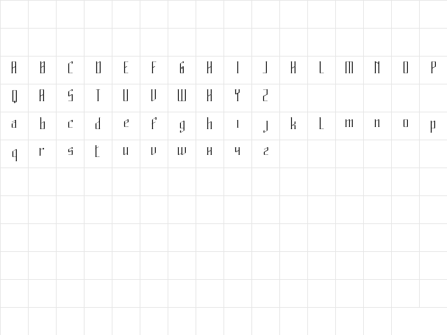 Heritage Regular Character Map