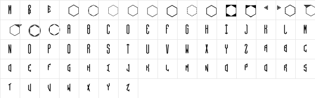 Hex monograms Character Map
