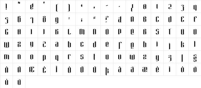 Hexa Regular Character Map