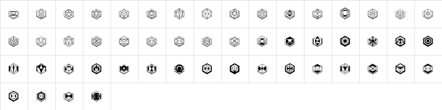 Hexagons Regular Character Map
