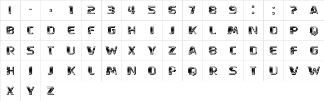 Hieroglyphs Regular Character Map