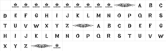 HIGH ON FIRE TRIAL Character Map HIGH ON FIRE TRIAL Character Map