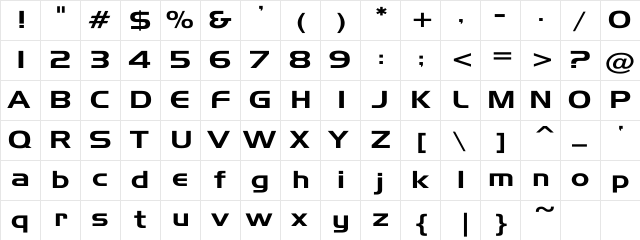 MilkManBOLD Regular Character Map