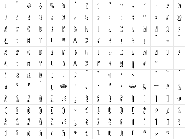 Hitchblock 3D Regular Character Map