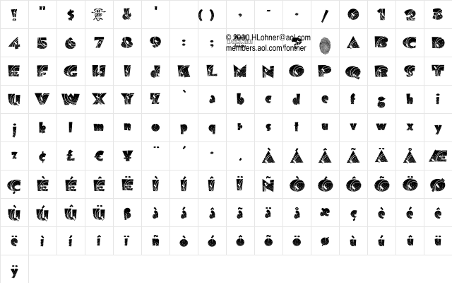 Milky Way Regular Character Map