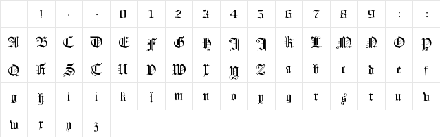 HollandMorlaeu Regular Character Map HollandMorlaeu Regular Character Map
