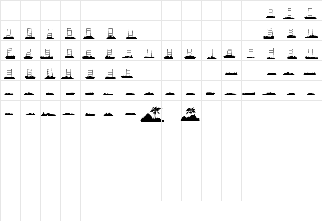 Hollywood Capital Blank Regular Character Map