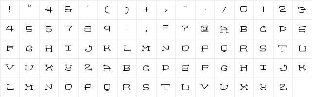 homeboys Medium Character Map