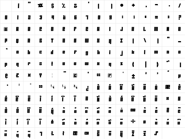 Hoods and Capers Regular Character Map Hoods and Capers Regular Character Map