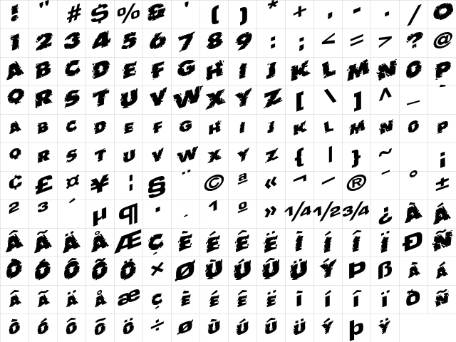 Horse Regular Character Map