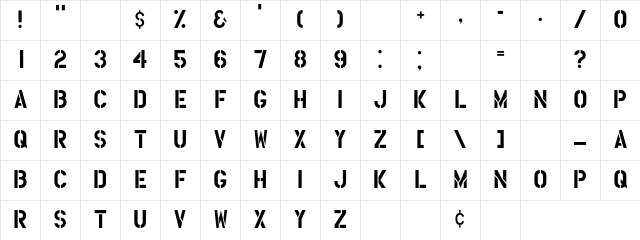 HouseBroken Clean Character Map HouseBroken Clean Character Map