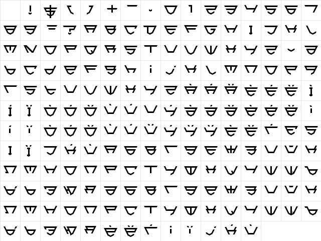 HTML5 Shield Regular Character Map HTML5 Shield Regular Character Map