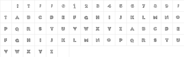 HugeCrunch Regular Character Map HugeCrunch Regular Character Map