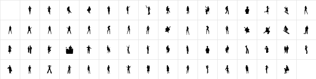 Human Silhouettes Free Regular Character Map Human Silhouettes Free Regular Character Map