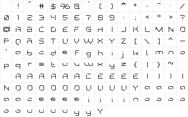 MIND CONTROL Regular Character Map