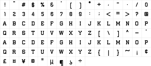 I AM A PLAYER Regular Character Map