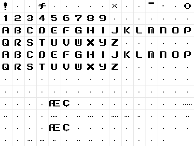 I Have Bad News! Regular Character Map